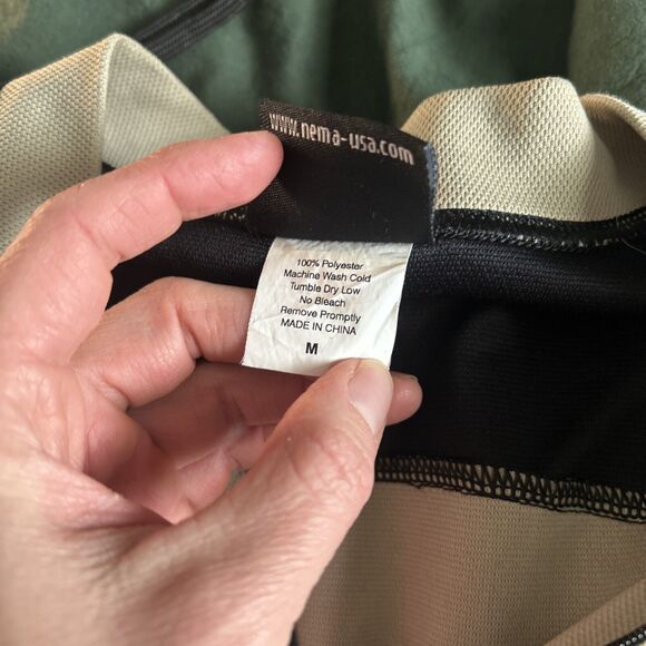 NEMA Womens Bicycle Jersey Tan/Black side Cycling Jersey Pockets Medium - Picture 9 of 10